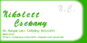 nikolett csepany business card