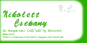 nikolett csepany business card